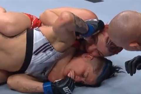 Watch UFC star Priscila Cachoeira try to gouge opponent’s eye out TWICE as Joe Rogan calls brutal..