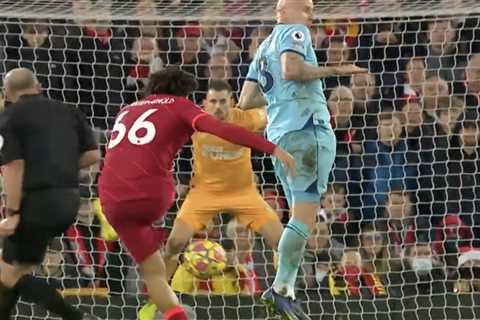 Watch Trent Alexander-Arnold’s THUNDERBOLT goal for Liverpool… as fans give Mike Dean assist for..