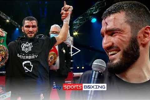 POST-FIGHT! Artur Beterbiev reacts to his BLOODY win by stoppage to Marcus Browne