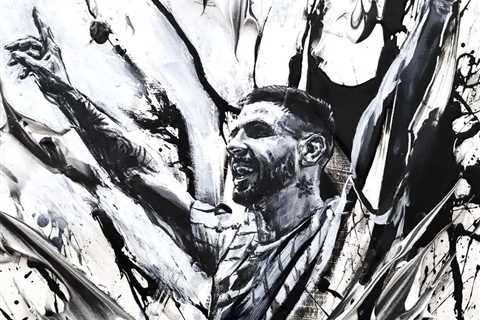 Aleksandar Mitrovic’s goals for Fulham have led to him becoming a work of art after being painted..