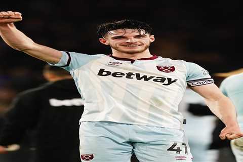Man Utd handed boost in £100m Declan Rice transfer race as West Ham’s Champions League hopes fade..