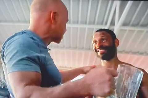 Sickening moment Kell Brook’s coach drinks a glass of his SWEAT during training for grudge match..