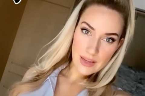 Paige Spiranac dances for joy and can’t contain excitement as Tiger Woods confirms he will play in..