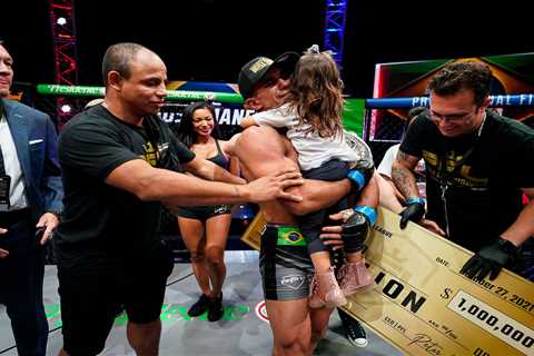 MMA star Raush Manfio almost retired to work as a cleaner and coach before winning PFL’s $1m..