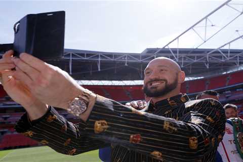 Tyson Fury dons £60,000 gold diamond-encrusted Rolex as he prepares for Dillian Whyte showdown at..