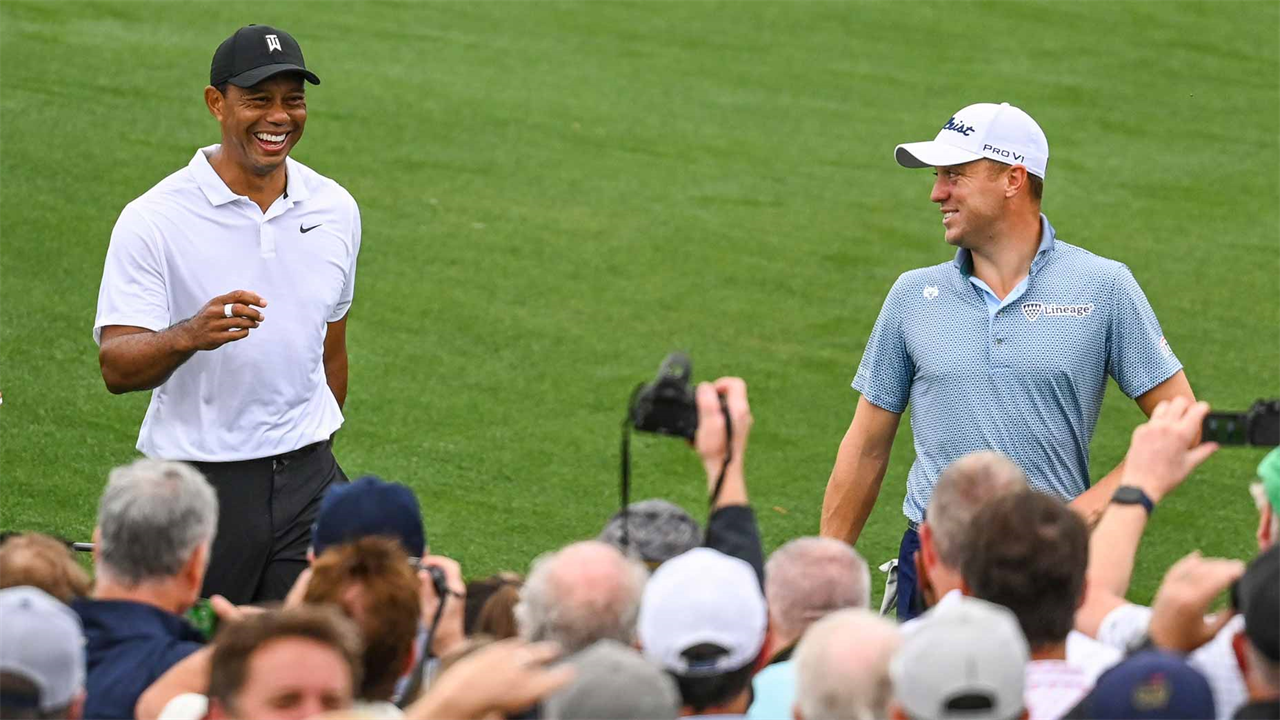 Tiger Woods congratulates friend Justin Thomas on Twitter after epic comeback PGA win