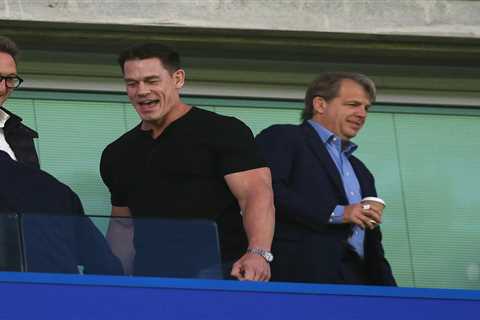 Chelsea owner Todd Boehly spotted at Stamford Bridge with WWE legend John Cena but Tuchel insists..