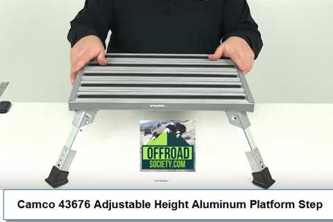 Camco 43676 Adjustable Height Aluminum Platform Step