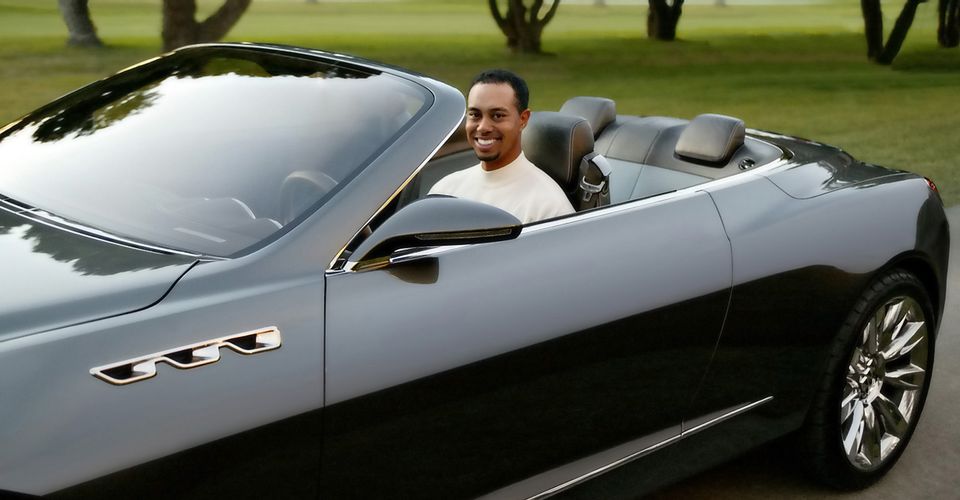Tiger Woods’ car collection is all-American with Buicks and Cadillacs, but there is room for stunning Lamborghini