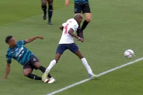 Patrice Evra sends Rio Ferdinand into hysterics with horrendous tackle on Mo Farah