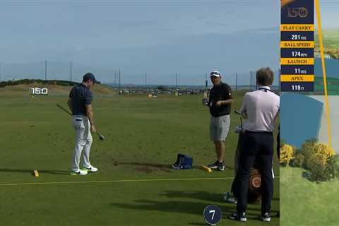 Rory McIlroy clears the St Andrews range with his 3-WOOD as former Open champ looks to bring iconic ..