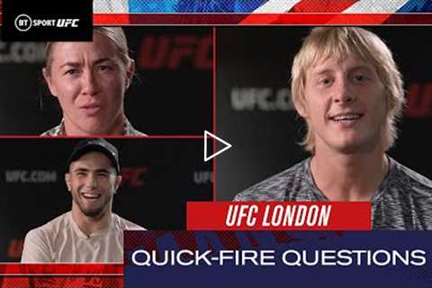 Quick-fire questions: Who'd play 'Paddy the Baddy?', Hardest Hitters, Celebrity Fights  UFC London