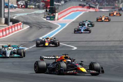 Lewis Hamilton finishes second behind Max Verstappen at F1 French GP after Charles Leclerc crashes..