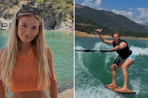 Frenkie de Jong goes wakeboarding with gorgeous blonde WAG as Chelsea move nears