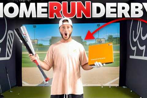 I MADE A TRACKMAN HOMERUN DERBY | Hitting golf balls with a baseball bat