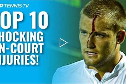 Top 10 Shocking On-Court Tennis Injuries!