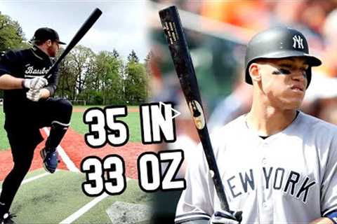 Hitting with AARON JUDGE'S 35-INCH BAT | Chandler AJ99.2 Maple