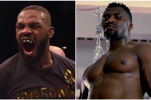 Ngannou threatened with a photo, and Jones soon replied: ‘I’ll literally break you up!’