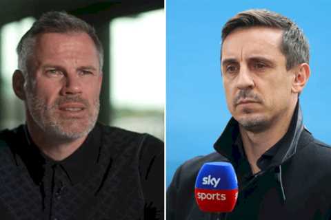 Jamie Carragher claims Gary Neville is ‘getting carried away’ by new Manchester United defender..