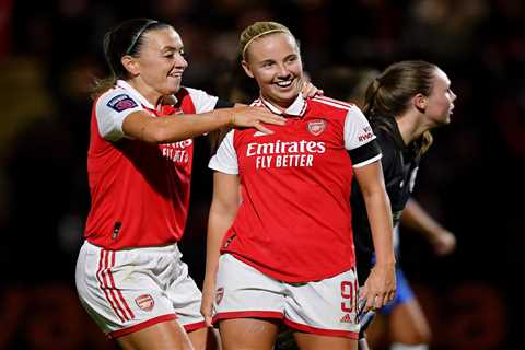 Arsenal 4 Brighton 0: Little and Mead on target as Gunners lay down a gauntlet for WSL title rivals