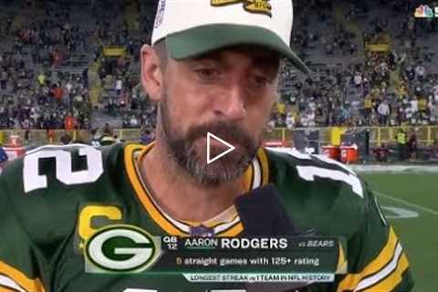 Tommy is a legend - Aaron Rodgers respect to Tom on Interview after Packers def Bears 27-10