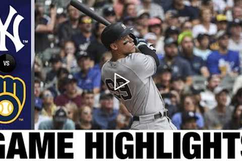Yankees vs. Brewers Game Highlights (9/18/22) | MLB Highlights