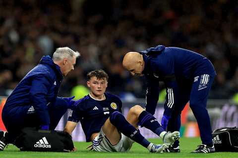 Nathan Patterson suffers fresh injury setback as Everton and Scotland star is stretchered off..