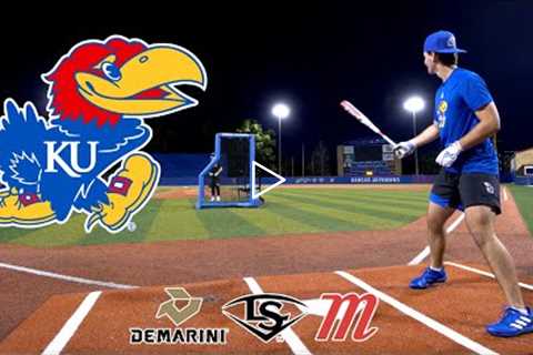 Hitting with the KANSAS JAYHAWKS | Bat Demo Day with the Baseball Bat Bros