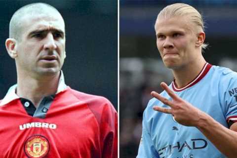 Erling Haaland just four goals off Eric Cantona’s best Man Utd season after eight games