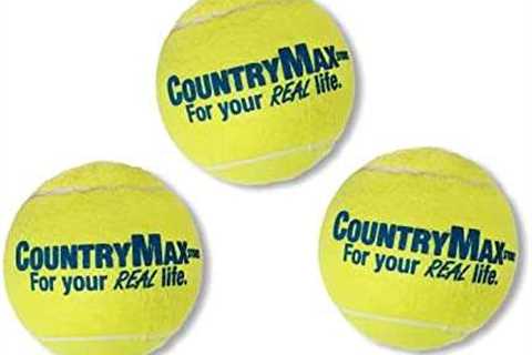 CountryMax Tennis Balls XL 4″ for Dogs Agressive Chewers, Training and Playtime (3 Pack)