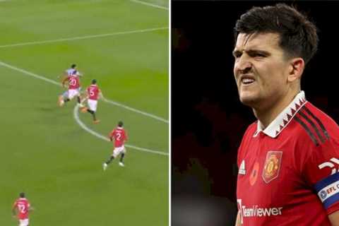 Harry Maguire plays in ‘slow motion’ as Aston Villa take lead against Man Utd