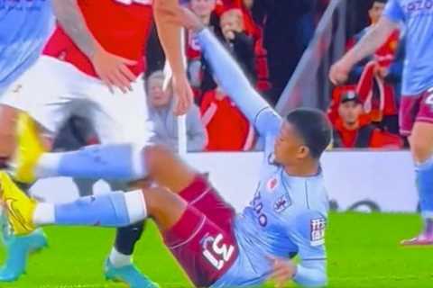 Aston Villa star who was ‘disappointed’ in referees gets away with blatant red card