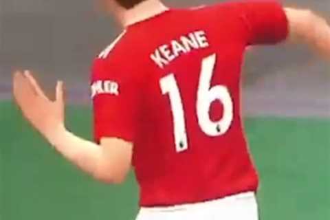 Watch as bemused Roy Keane is shown hilarious clip of his FIFA character dancing leaving Richards..
