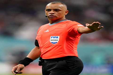 England’s blunder ref Wilton Sampaio could take charge of World Cup FINAL despite shocking France..