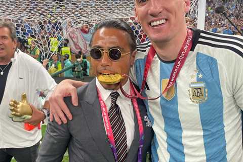 Salt Bae savaged again as more pictures emerge of him grabbing and BITING World Cup winner medal..