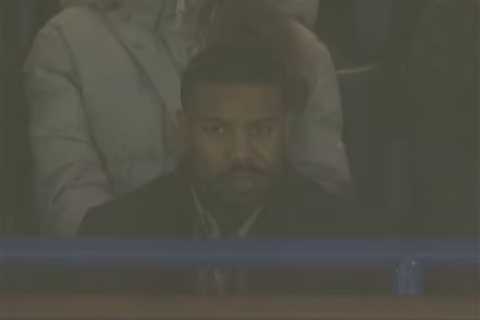 Hollywood A-lister Michael B. Jordan takes his seat in stands for Chelsea clash after completing..
