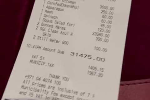 Salt Bae diner shares staggering £7,000 bill including £14 for mash – as chef is slammed for..