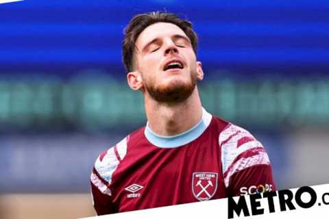 Declan Rice hits back at West Ham fan over claims he has ‘given up’ amid Chelsea and Manchester..