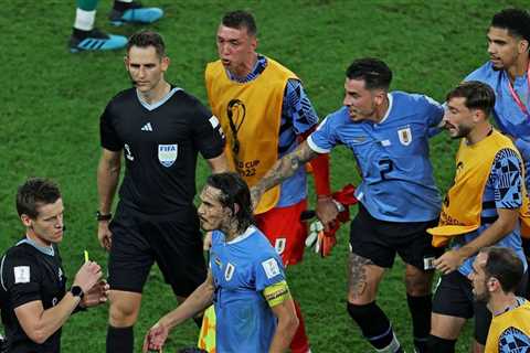 FIFA ban Uruguay players after World Cup referee scuffle