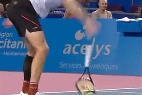 Watch tennis hothead Bublik destroy THREE rackets in huge meltdown as fans brand him ‘disgraceful’