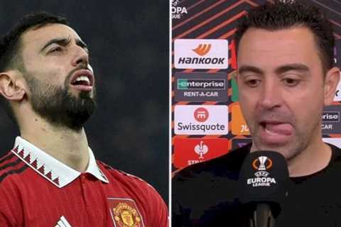 Man Utd fans fume at ‘disrespect’ as Barcelona boss Xavi forgets Bruno Fernandes’ name