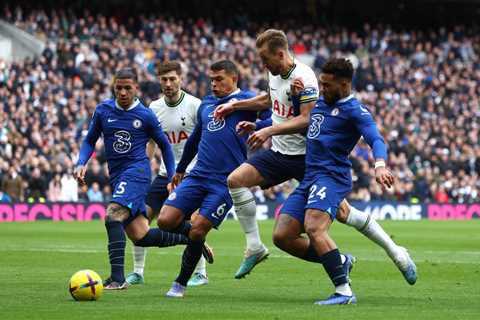 Thiago Silva injured stopping Tottenham star Harry Kane and hands Chelsea captain’s armband to..