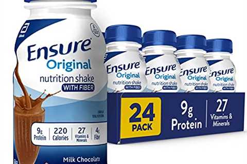 Ensure Original Nutrition Shake with Fiber, Small Meal Replacement Shake, Complete, Balanced..