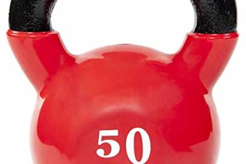 Everyday Essentials All-Purpose Color Vinyl Coated Kettlebell, 50 Pounds, Various from Everyday..