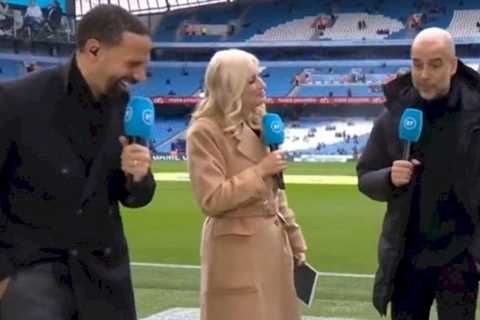 Rio Ferdinand can’t help but laugh after bringing up Man Utd to Pep Guardiola