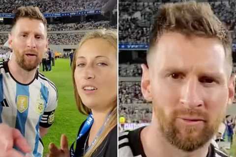 (VIDEO) “Assisting on and off the pitch” – Lionel Messi shows his class as fan struggles to take..