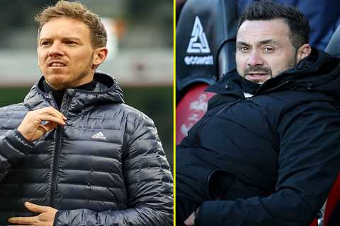 Julian Nagelsmann prefers Chelsea, while Roberto De Zerbi happy at Brighton as Tottenham suffer..