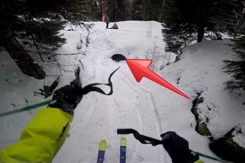 Skiing through pipe gone wrong!