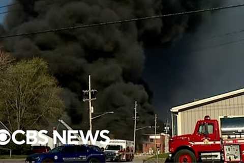 Fire chief in Richmond, Indiana, discusses large-scale industrial fire