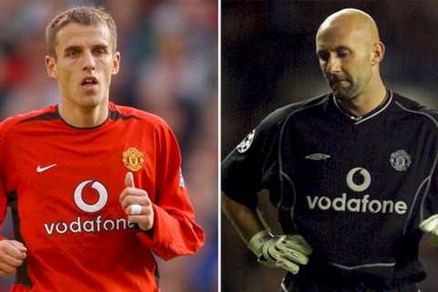 Fabien Barthez and Phil Neville included in ‘all-time Man Utd XI’ disgusts fans